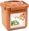 e-jen Premium Kimchi, Sauerkraut Container Probiotic Fermentation with Inner Vacuum Lid 1.6 Gal/ 6.4L Brown
