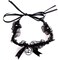 fxmimior Lace Choker See-through Bell Pendant Necklace Women Accessories (black