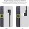 Oxsubor SuperSpeed USB 3.0 Male to Female Extension Data Cable Left and Right Angle 2PCS (20CM,8IN