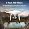 LENSKINS 3 Pack ND4/ND8/ND16 Filter Kits for DJI Phantom 4 Pro/Advanced, Japanese AGC Optics,Weather-sealed,Ultra Slim, Multi-Resistant Coated Neutral Density with Storage CaseLens Cloth