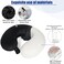 SAIREIDER Travel Neck Pillow Airplane Sleeping Adjustable U-Shape 100% Pure Memory Foam Neck Cusion with Portable Bag, Sleep Mask and Earplugs Y-Black
