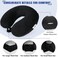 SAIREIDER Travel Neck Pillow Airplane Sleeping Adjustable U-Shape 100% Pure Memory Foam Neck Cusion with Portable Bag, Sleep Mask and Earplugs Y-Black