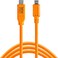 كابل TetherTools TetherPro USB-C إلى Micro-B 2.0 ذو 5 دبابيس لنقل البيانات بسرعة وتوصيل سريع بين الكاميرا والكمبيوتر، لون برتقالي عالي الوضوح، طوله 15 قدمًا (4.6 متر).