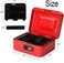 Decaller Cash Box with Combination Lock, Safe Metal Small Locking Box with Money Tray, 7 4/5" x 6 4/5" x 3 3/5" Small