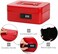 Decaller Cash Box with Combination Lock, Safe Metal Small Locking Box with Money Tray, 7 4/5" x 6 4/5" x 3 3/5" Small