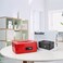 Decaller Cash Box with Combination Lock, Safe Metal Small Locking Box with Money Tray, 7 4/5" x 6 4/5" x 3 3/5" Small