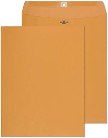EnDoc Clasp Envelopes &ndash; 10x13 Inch Brown Kraft Catalog Envelopes with Clasp ClosureGummed Seal &ndash; 28lb Heavyweight Paper Envelopes for Home, Office, Business, Legal or School 30 Pack 10x13, Brown Kraft