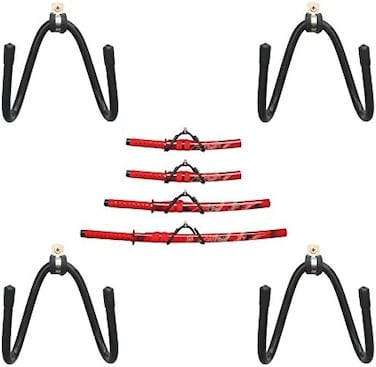 YYST Sword Display Rack Sword Wall Mount Sword Wall Rack Sword Holder 4/PK &ndash; No Sword