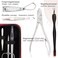 3 Swords Germany - brand quality 6 piece manicure pedicure grooming kit set for professional fingertoe nail care scissors clipper fashion leather case in gift box, Made in Solingen Germany (03706