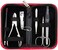3 Swords Germany - brand quality 6 piece manicure pedicure grooming kit set for professional fingertoe nail care scissors clipper fashion leather case in gift box, Made in Solingen Germany (03706