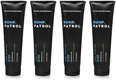 Bump Patrol Cool Shave Gel - Sensitive Clear Shaving Gel With Menthol Prevents Razor Burn, Bumps, Ingrown Hair - 4 Ounces 4 Pack