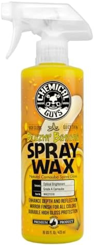 Chemical Guys WAC21516 Blazin' Banana Spray Wax, Natural Carnauba Gloss, Safe for Cars, Trucks, SUVs, RVsMore, 16 fl oz