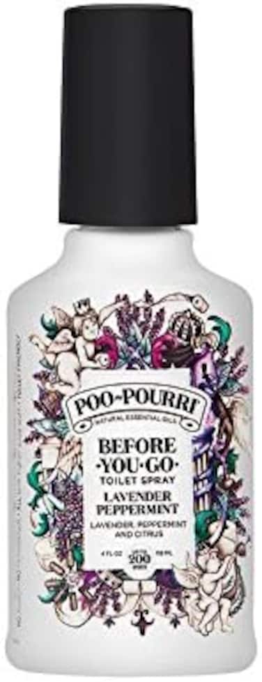 Poo-Pourri Before-You-Go Toilet Spray 4 Ounce Bottle, Lavender Peppermint Scent