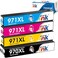 حبر ستار 971XL و970XL عالي الإنتاجية بديل لخراطيش HP 971 و970، يُستخدم مع طابعات HP OfficeJet Pro X476dw وX576dw وX451dw وX551dw وX451dn وX476dn (عبوة من 4 خراطيش)