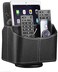 YAPISHI Leather Remote Control Holder, 360 Degree Spinning Desk TV Remote Caddy/Box,Bedside Table Organizer for Controller, Media, Mail, Calculator, Mobile Phone and Pen Storage