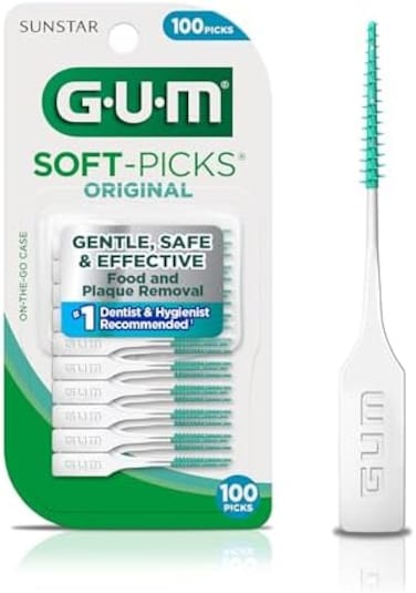 أعواد تنظيف الأسنان الأصلية من GUM - 6326RA Soft-Picks، 100 قطعة