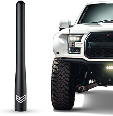 RONIN FACTORY Antenna fits Ford F150 F250 F350 Super Duty, Bronco, RaptorDodge RAM Truck Short Antenna - Anti-Theft Design - 4 inch Long