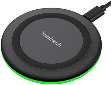 Yootech Wireless Charger,Qi-Certified 10W Max Fast Wireless Charging Pad Compatible with iPhone 11/11 Pro/11 Pro Max/XS MAX/XR/XS/X/8,Samsung Galaxy S20/Note 10/S10/S9, AirPods Pro(With 2 USB C Cable
