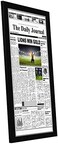 Americanflat 11x22 Newspaper Frame In Black - Assorted Media Article Cover Frame - Hanging Hardware Included - 22x11 Front Page Newspaper Picture Frame