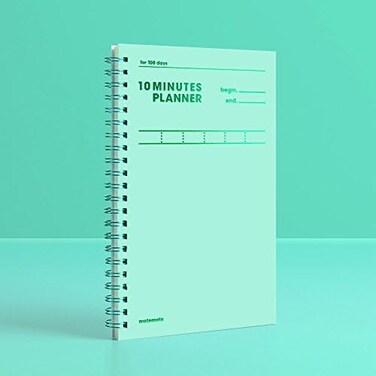 Motemote [] 10 Minutes Planner 100 DAYS Color Chip (Greenery/ Daily, Weekly Planner / 10"x7.8" / 136 Pages