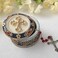 Fashioncraft Golden Cross Rosary Box - 2.75 Trinket Box for Rosary Beads, Keepsakes, Small Jewelry and Mementos