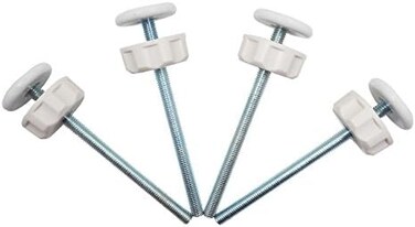 Baby Gate Guru Extra Long M8 (8mmSpindle Rods for Pressure Mounted Gates Replacement Set - 4 Pack of M8 Spindle Screw Bolts for Baby and Pet Safety Gates - Choose Your Color (8mm, White