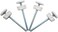 Baby Gate Guru Extra Long M8 (8mmSpindle Rods for Pressure Mounted Gates Replacement Set - 4 Pack of M8 Spindle Screw Bolts for Baby and Pet Safety Gates - Choose Your Color (8mm, White