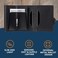محفظة بطاقات ائتمان Conceal Plus المنبثقة - حجب RFID، محفظة بطاقات ائتمان رفيعة وبسيطة للرجال (جلد أسود أصلي)