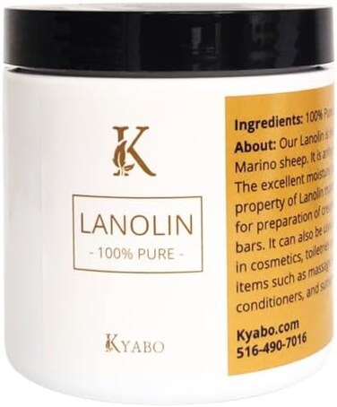 Kyabo LANOLIN 1 lb. USP Grade Anhydrous 100% Pure Skin Moisturizer