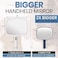 Mirrorvana LargeComfy Hand Held Mirror with Handle (2018 Salon Model in White