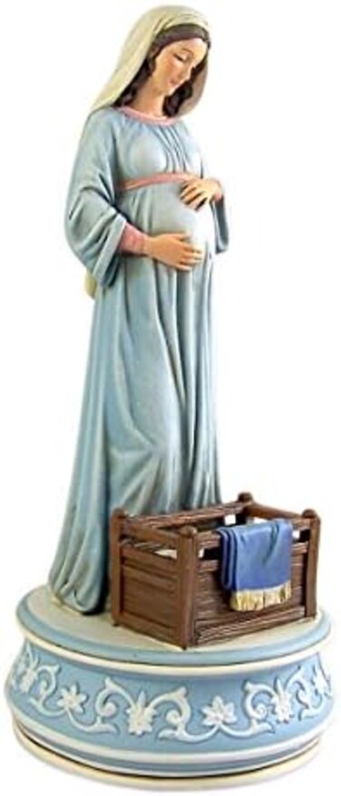 Avalon Gallery Mary Mother of God Resin Musical Figurine Statue, 9 1/4 Inch