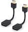 محول VCE ثنائي من نوع HDMI ذكر إلى أنثى دوار، وصلة HDMI مطلية بالذهب، متوافق مع Google Chromecast و Roku Streaming Stick