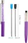 TecUnite 20 Pieces 2.75 Inch Ballpoint Pen Refills for Diamond Crystal Stylus Pens with Black Velvet Bag Supplies(Black and Blue Refill