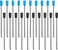 TecUnite 20 Pieces 2.75 Inch Ballpoint Pen Refills for Diamond Crystal Stylus Pens with Black Velvet Bag Supplies(Black and Blue Refill