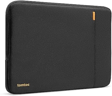 حقيبة حماية Tomtoc 360 للكمبيوتر المحمول Dell XPS 13، مقاومة للصدمات والانسكاب، حقيبة كمبيوتر محمول/تابلت مقاس 12.5 بوصة لأجهزة ThinkPad X270X260X250X240، تدعم حتى 12.03 × 8.21 بوصة، أزرق/أسود