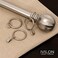 Ivilon Drapery Eyelet Curtain Rings - 1.7" Ring for Curtain Hook Pins, Set of 14 - Satin Nickel
