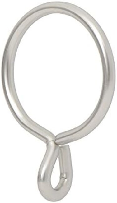 Ivilon Drapery Eyelet Curtain Rings - 1.7" Ring for Curtain Hook Pins, Set of 14 - Satin Nickel
