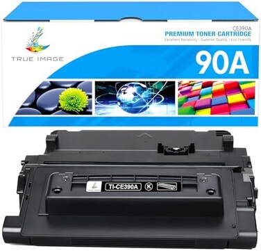 خرطوشة حبر بديلة متوافقة من ترو إيميج لطابعات HP 90A CE390A 90X CE390X Laserjet Enterprise 600 M602 M601 M4555 M602dn M602n M602x M603dn M603n M4555f M4555h (أسود، عبوة واحدة)