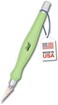 سكين Excel Blades Fit Grip من Excel Blade - سكين حاد للغاية بشفرة فولاذية كربونية ذات حافة مائلة ومقبض مطاطي مريح - أداة قطع خفيفة الوزن للقطع والتشذيب الدقيق - أخضر
