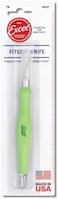 سكين Excel Blades Fit Grip من Excel Blade - سكين حاد للغاية بشفرة فولاذية كربونية ذات حافة مائلة ومقبض مطاطي مريح - أداة قطع خفيفة الوزن للقطع والتشذيب الدقيق - أخضر