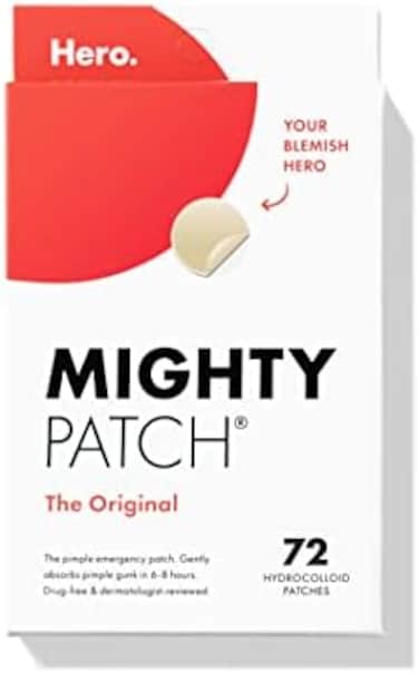 Mighty Patch HERO COSMETICS &acirc;&bdquo;&cent; Original from Hero Cosmetics - Hydrocolloid Acne Pimple Patch for Covering Zits and Blemishes, Spot Stickers for Face and Skin (72 Count