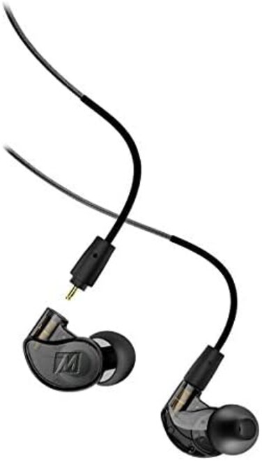 MEE audio M6 Pro In Ear Monitor Headphones For Musicians, 2Nd Gen Model With Upgraded Sound, Memory Wire EarhooksReplaceable Cables, Noise Isolating Professional Earbuds, 2 Cords Included (Black