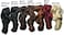 REECHO 14" Short Length 1-Pack 3/4 Full Head Curly Wavy Clips in on Synthetic Hair Extensions Hairpieces for Women 5 Clips 3.6 Oz per Piece - Black Brown