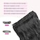 REECHO 14" 1-Pack 3/4 Full Head Curly Wavy Clips in on Synthetic Hair Extensions HE008 Hairpieces for Women 5 Clips 3.6 Oz per Piece - Natural Black