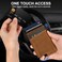 Dinghao RFID Blocking Slim Money Clip Aluminum Wallet Automatic Pop-up Card Case (Texas Brown
