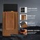 Dinghao RFID Blocking Slim Money Clip Aluminum Wallet Automatic Pop-up Card Case (Texas Brown