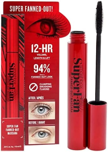 Smashbox Super Fan Fanned-Out Mascara Black False Lash Look, 0.33 Ounce