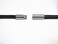 Glory Qin 2mm Black Leather Cord Stainless Steel Rice Clasps Necklace Rope 16 to 28 Inch