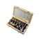 Drill America - DWTPT1/8-1SET 6 Piece NPT Pipe Tap, Carbon Steel, DWTPT Series Set, 1/8", 1/4", 3/8", 1/2", 3/4" and 1" in Wooden Case