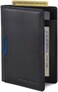 SERMAN BRANDS - Wallets for Men Slim Mens leather RFID Blocking Minimalist Card Front Pocket Bifold Travel Thin, Charcoal Black 5.0, Slim